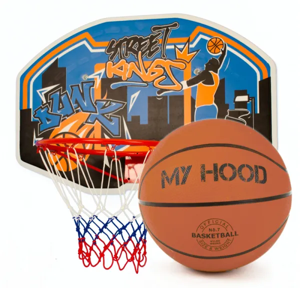 My Hood - Basketkorg med platta - Inkluderar boll